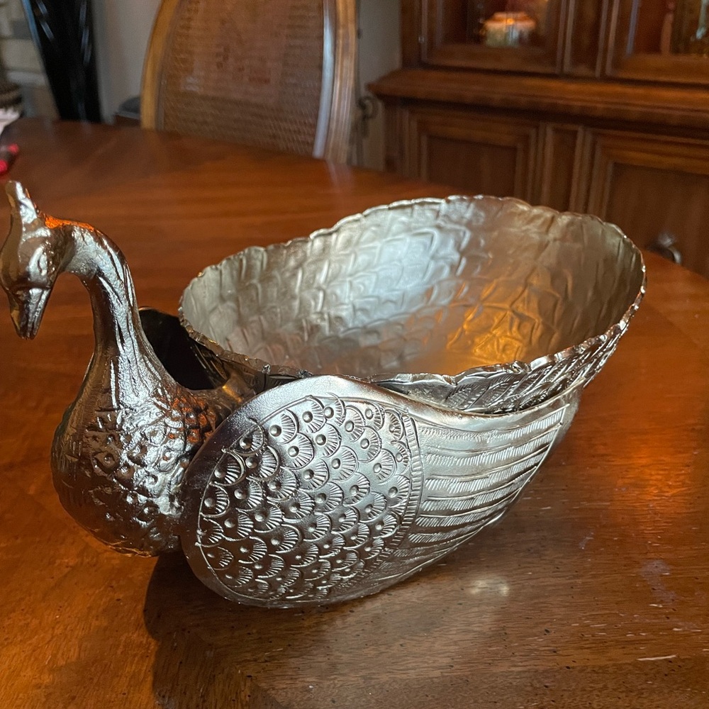 Gold Peacock Decorative Bowl